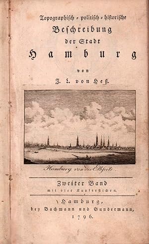 Bild des Verkufers fr Topographisch-politisch-historische Beschreibung der Stadt Hamburg. BAND 2 (von 3) apart. zum Verkauf von Antiquariat Reinhold Pabel