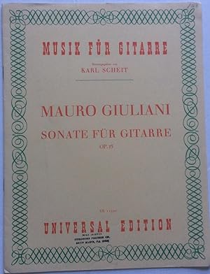 Seller image for SONATE FUR GITARRE OP. 15 for sale by Chris Barmby MBE. C & A. J. Barmby
