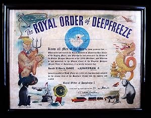 Seller image for ADMIRAL RICHARD E. BYRD SIGNED CERTIFICATE ROYAL ORDER OF DEEPFREEZE I for sale by The BiblioFile