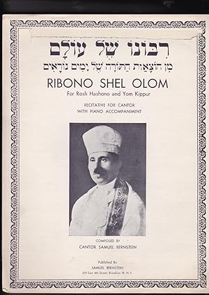 Imagen del vendedor de RIBONO SHEL OLOM fo The Festivals. min hotza'ot haTora shel Shalosh Regalim. Recitative for cantor a la venta por Meir Turner