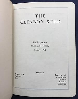 The Cleaboy Stud - The Property of Major L. B. Holliday - January 1952