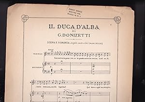 Image du vendeur pour IL DUCA D'ALBA di Donizetti, Scena e romanza: Angleo casto e bel. (Marcello mis en vente par Meir Turner
