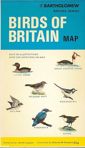 Bild des Verkufers fr Birds of Britain Map zum Verkauf von Bookshelf of Maine