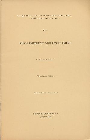 Bild des Verkufers fr Homing Experiments with Leach's Petrels With Seven Figures zum Verkauf von Bookshelf of Maine