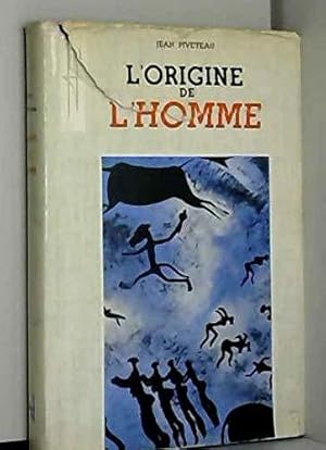 Bild des Verkufers fr L'origine de l'homme zum Verkauf von JLG_livres anciens et modernes