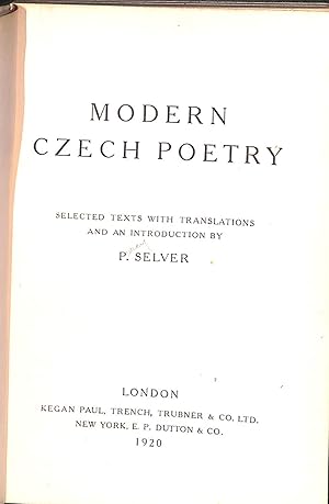 Imagen del vendedor de Modern Czech Poetry a la venta por WeBuyBooks