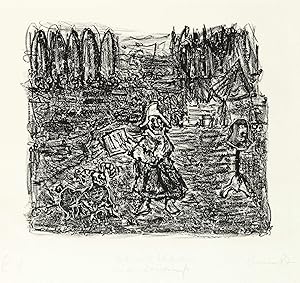 Bild des Verk�ufers f�r Thieme, Andreas. Tod und Widder in der Landschaft zum Verkauf von GALERIE HIMMEL