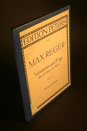 Bild des Verkufers fr Variationen und Fuge ber ein Thema von Mozart. Oppus 132a. 2 Klaviere zu 4 Hnden vom Komponisten. zum Verkauf von Steven Wolfe Books