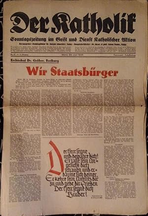 Der Katholik. Sonntagszeitung im Geist und Dienst Katholischer Aktion