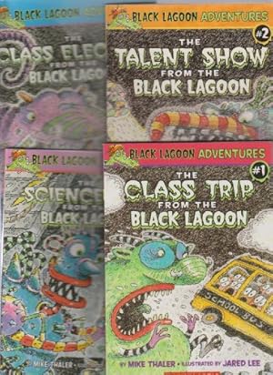 Seller image for Black Lagoon Chapter Books #1-4 Box Set ; Class Trip, Talent Show, Class Election, Science Fair [Paperback] Mike Thaler & Jared Lee for sale by Lakeside Books