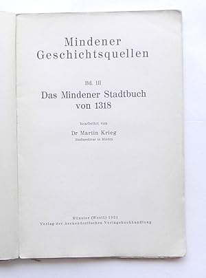 Das Mindener Stadtbuch von 1318.