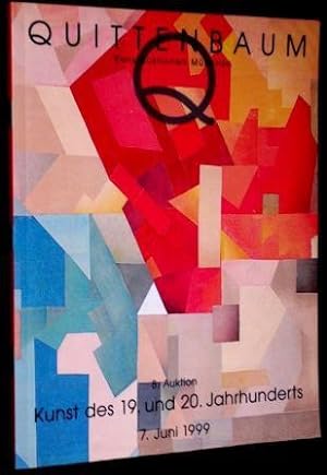 Bild des Verkufers fr Katalog 8. Auktion Kunst des 19. und 20. Jahrhunderts. 7. Juni 1999 zum Verkauf von Altstadt-Antiquariat Nowicki-Hecht UG