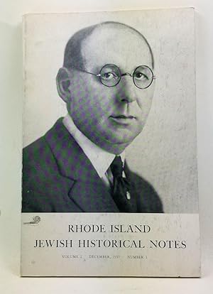 Image du vendeur pour Rhode Island Jewish Historical Notes, Volume 2, Number 3 (December 1957) mis en vente par Cat's Cradle Books