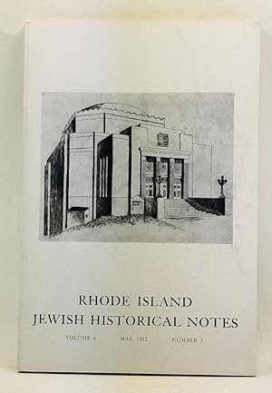 Bild des Verkufers fr Rhode Island Jewish Historical Notes, Volume 4, Number 1 (May 1963) zum Verkauf von Cat's Cradle Books