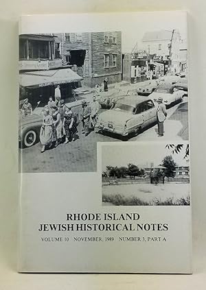 Image du vendeur pour Rhode Island Jewish Historical Notes, Volume 10, Number 3, Part A (November 1989) mis en vente par Cat's Cradle Books