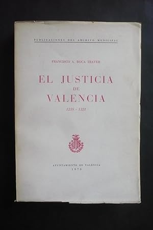 Seller image for EL JUSTICIA DE VALENCIA (1238-1321). for sale by Auca Llibres Antics / Yara Prez Jorques