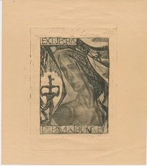 Immagine del venditore per Exlibris Dr. Paul J�dicke. [um 1921/22]. [Original-Radierung / original etching] venduto da Antiquariat Lenzen