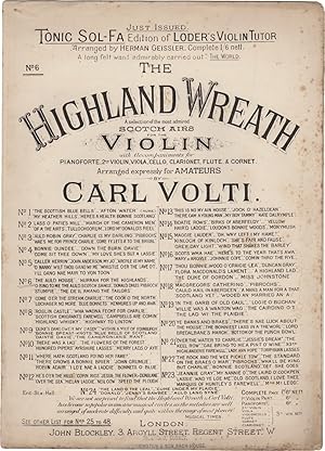 The Highland Wreath. A selection of the most admired Scotch Airs for the Violin with accompanimen...