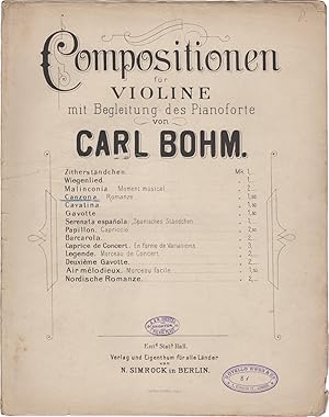 Compositionen für Violine mit Begleitung des Pianoforte: Canzona (Romanze). Op. 314 no. 1