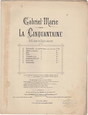 La Cinquantaine. Air dans le style ancien [No. 2, Violon]