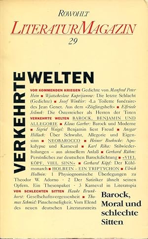 Seller image for Verkehrte Welten. Barock, Moral und schlechte Sitten ( Literaturmagazin 29). for sale by Antiquariat & Buchhandlung Rose