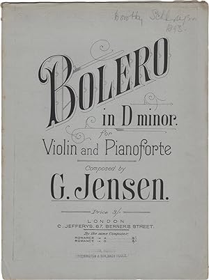Bolero in D minor for Violin and Pianoforte