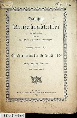 Die Territorien des Seekreises 1800 : mit 1 Kt. (=Badische Neujahrsblätter. - Karlsruhe, 1891 ; 4)