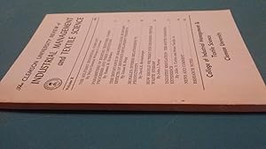 Image du vendeur pour The Clemson University Review of Industrial Management and Textile Science, Vol. 10, 1971 mis en vente par William Ramsey Rare  Books & Manuscripts