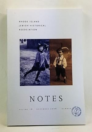 Image du vendeur pour Rhode Island Jewish Historical Notes, Volume 16, Number 2 (November 2008) mis en vente par Cat's Cradle Books