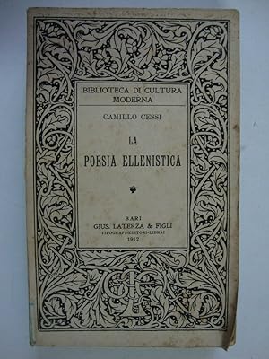 Immagine del venditore per La poesia ellenistica venduto da Studio Bibliografico Restivo Navarra