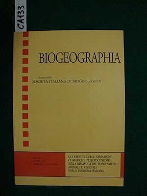 Biogeografia - Gli effetti delle variazioni climatiche pleistoceniche sulla dinamica dei popolame...