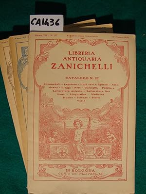 Libreria Antiquaria Zanichelli - Cataloghi (1931)