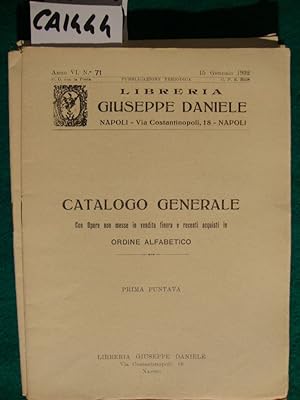 Libreria Antiquaria Giuseppe Daniele - Cataloghi (1932)