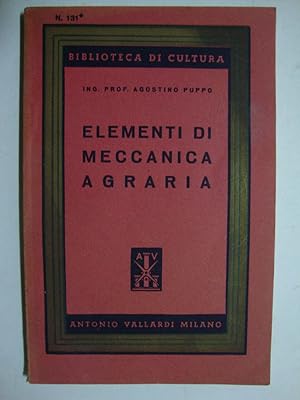 Elementi di meccanica agraria