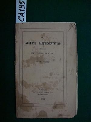 Del Governo rappresentativo - Discorsi di un maestro di scuola