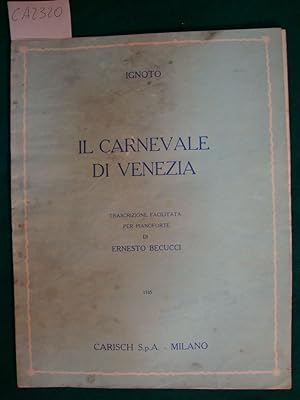Il Carnevale di Venezia - Trascrizione facilitata per pianoforte di Ernesto Becucci - 1165