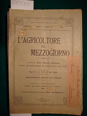 L'Agricoltore del Mezzogiorno - Anno 1911 (Collezione completa dei numeri dell'anno) (periodico)