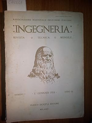 Ingegneria - Rivista tecnica mensile - (Anno 1924)(Collezione completa dei numeri dell'anno)
