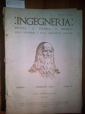 Ingegneria - Rivista tecnica mensile - (Anno 1927)(Collezione completa dei numeri dell'anno)