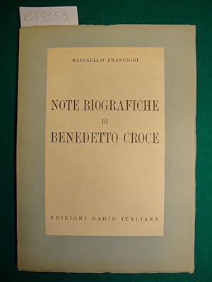 Note biografiche di Benedetto Croce