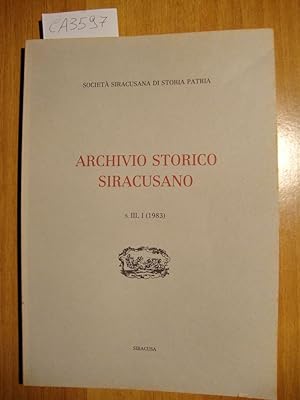 Archivio Storico Siracusano s. III, I (1983)