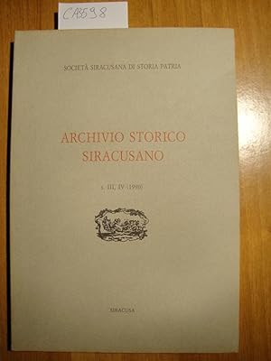 Archivio Storico Siracusano s. III, IV (1984)