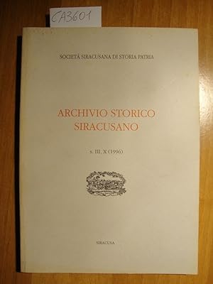Archivio Storico Siracusano s. III, X (1996)