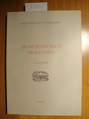 Archivio Storico Siracusano s. III, XI (1997)