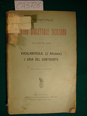 Teatro dialettale siciliano (volume quarto) - Voculanzicula (L'altalena) - L'aria del continente