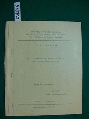 Sulla variazione della cristallizzazione nelle colate laviche dell'Etna - (Tesi di Laurea)