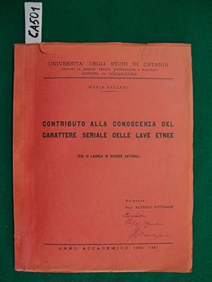 Contributo alla conoscenza del carattere seriale delle lave Etnee - (Tesi di Laurea in Scienze Na...