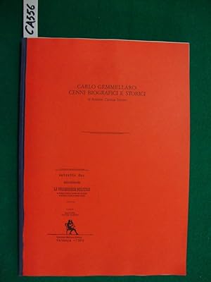 Image du vendeur pour Carlo Gemmellaro: cenni biografici e storici mis en vente par Studio Bibliografico Restivo Navarra