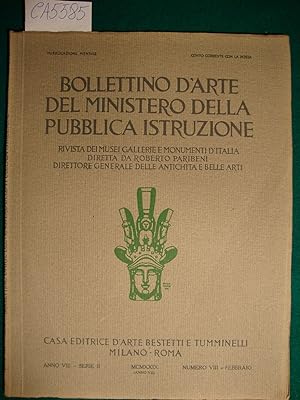 Bollettino d'arte del Ministero della Pubblica Istruzione - Anno VIII - Serie II - Numero VIII - ...