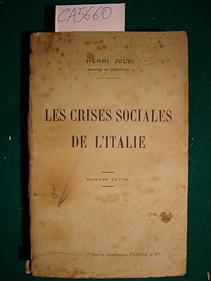 Les crises sociales de l'Italie